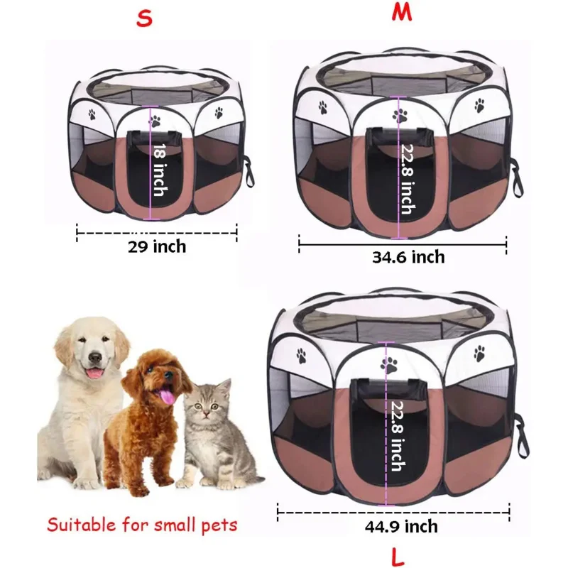 

Portable Pet Playpen Dog Playpen Foldable Pet Exercise Pen Tents Dog Kennel House Playground for Puppy Dog Yorkie Cat Indoor