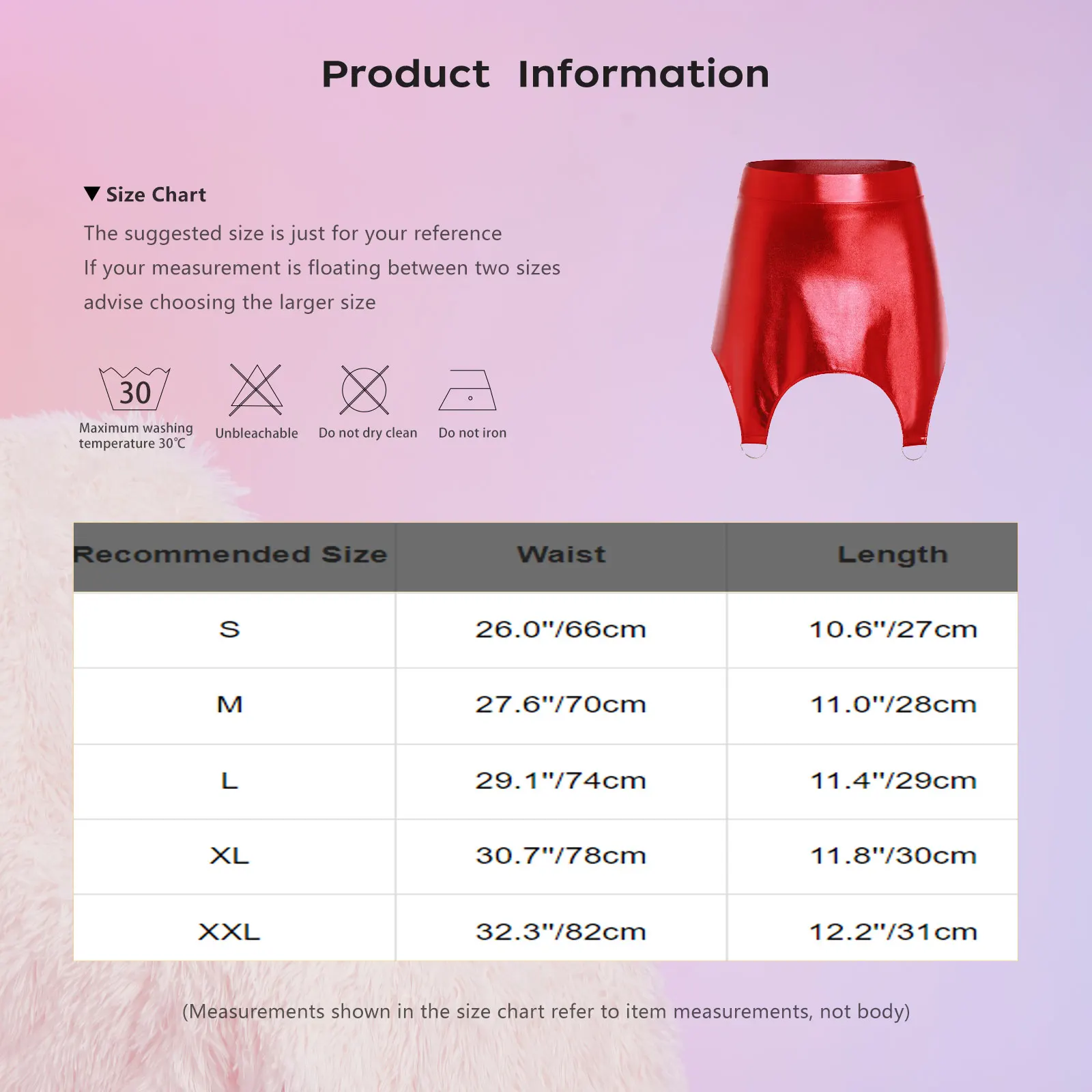 

Women Fashion Metallic Bodycon Miniskirts Shiny High Waist Garter D-rings Curved Hem Skirts for Raves Party Music Clubwear