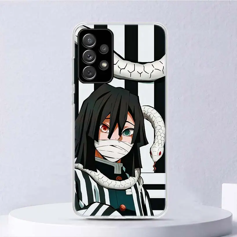 Demon Slayer Iguro Obanai miękkie etui do Samsung Galaxy A52 A53 A54 A32 A34 A22 A24 A12 A14 etui na telefon A33 A23 A13 A02S A03S A04