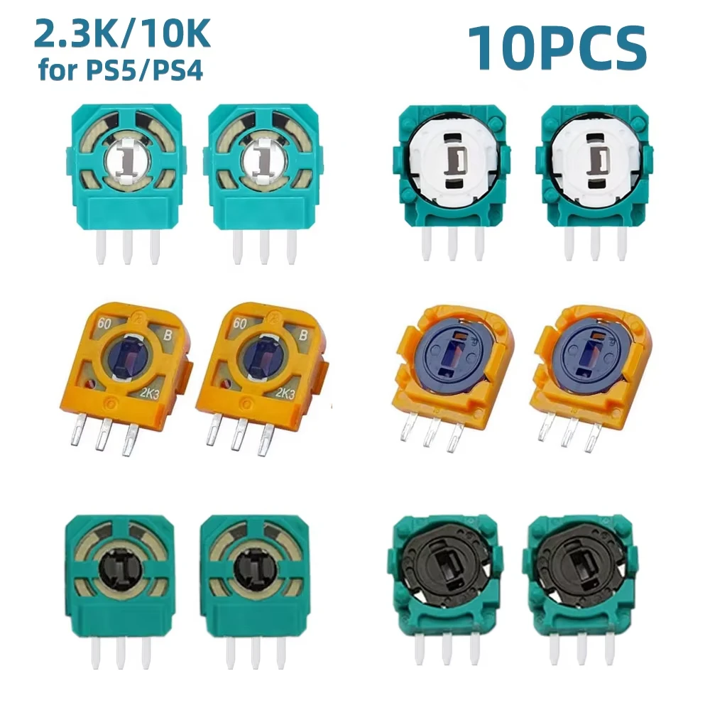 Potenciómetro Original Alps Joystick10K 2K3 Ohm para controlador Ps4 Ps5, piezas de repuesto para reparación, Kit de reparación de deriva de palo analógico 3D