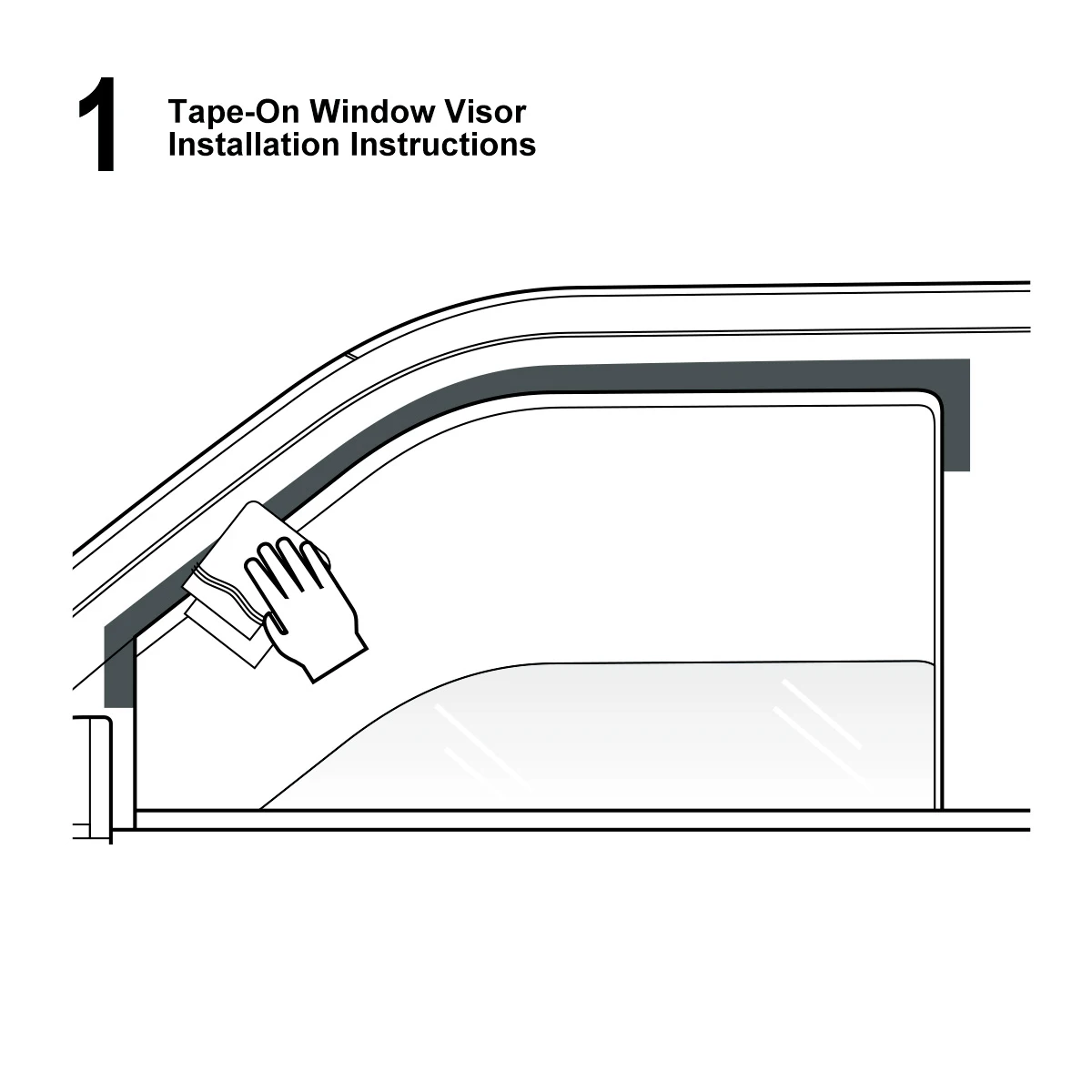 17年式タンドラ ダブル/クルーキャブ用 スモークサンレインガード ベントウィンドウバイザー 4個