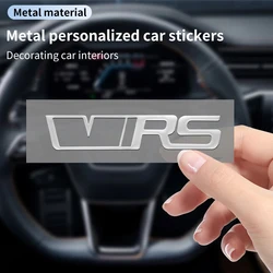 3D Car Logo Stickers Metal Letter Car Stickers Interior Decoration For Skoda VRS Octavia Kamiq Kodiaq Karoq RS Superb Fabia