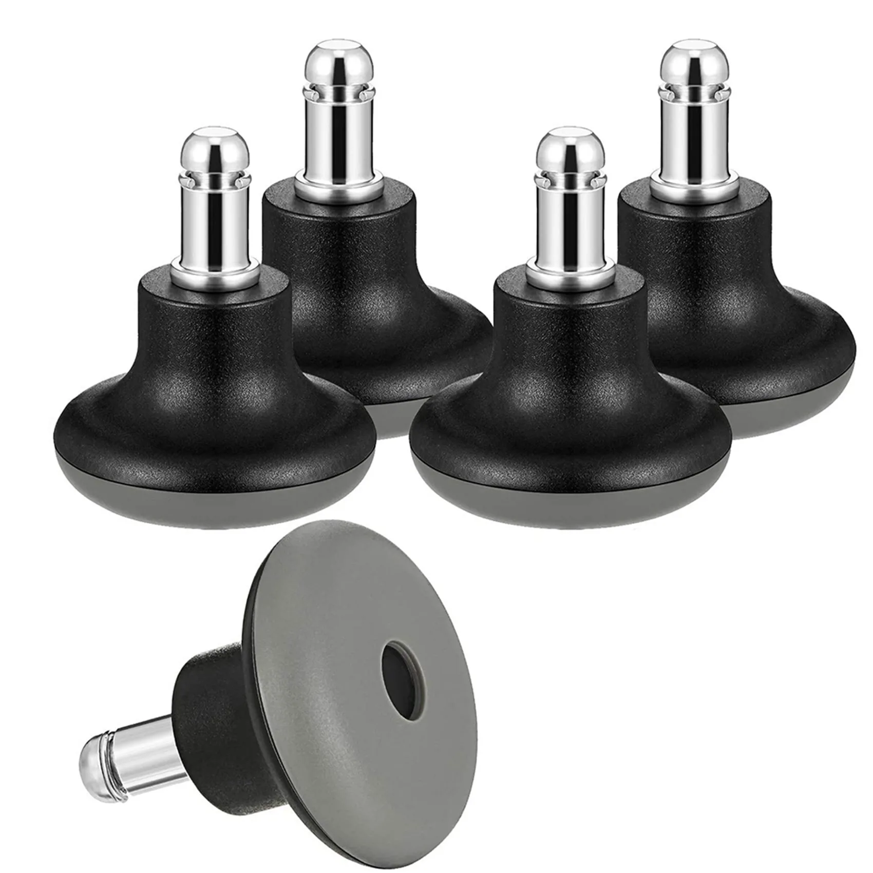 New Shown-10Pcs Bell Glides Replacement Office Chair Wheels Stopper Office Chair Swivel Caster Wheels, 2 Inch Stool Bell Glides