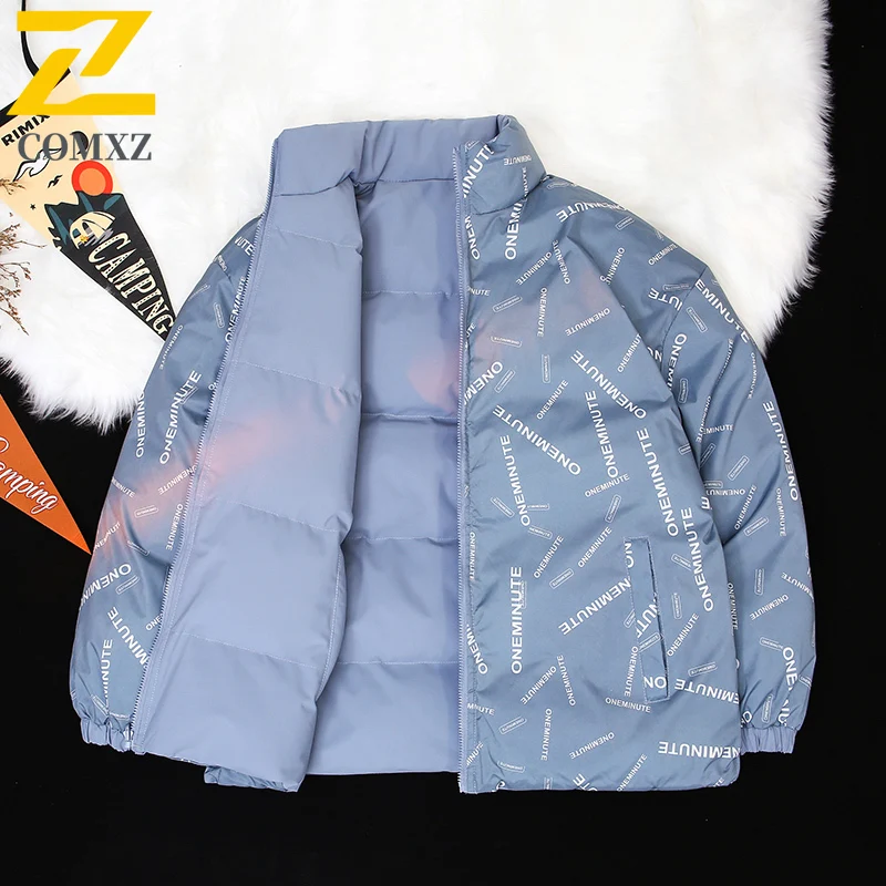 

Brand Winter Cotton Jacket Men Fashion Trekking Travel Thickened Reversible Coat Outdoors Street Style Casual Warm Padding Coat