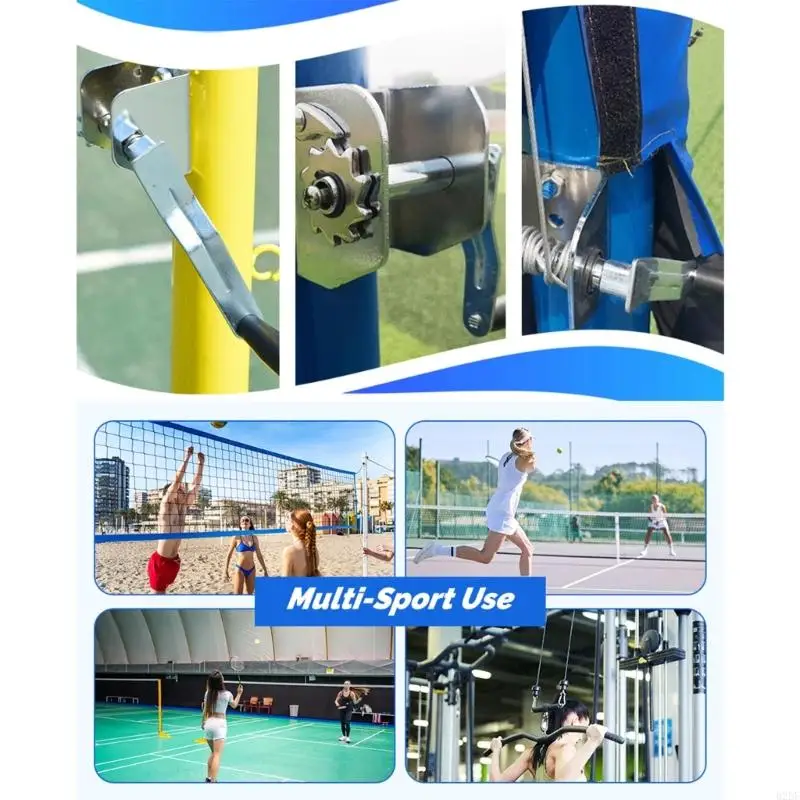  Tennis Net Post Tension Adjuster Handle Iron Tennis Net Post Adjusting Handle for Precise Net Tension Control in Courts