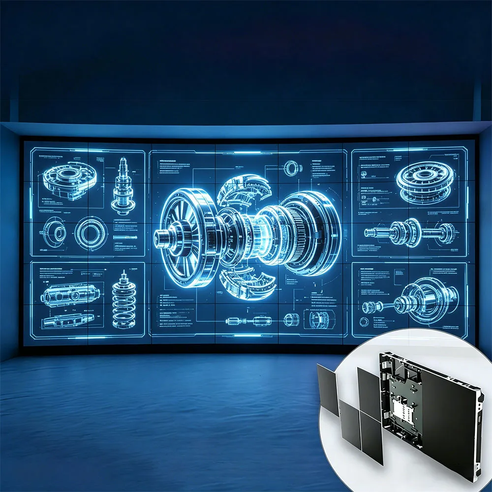 Ultra Narrow Bezel COB LED TV Screen, P0.9375 P1.25 Fine Pitch 600x337.5mm Cabinet Digital Display for Education & Conference