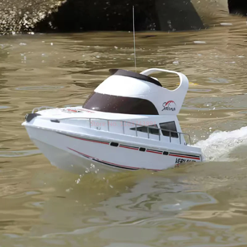 2.4G Mini Giocattoli Heng Lungo RC Barca Da Corsa Yacht Ad Alta Velocità 20KM/H Nave Modello di Controllo Remoto Servomotore Giocattolo Regalo per I Ragazzi