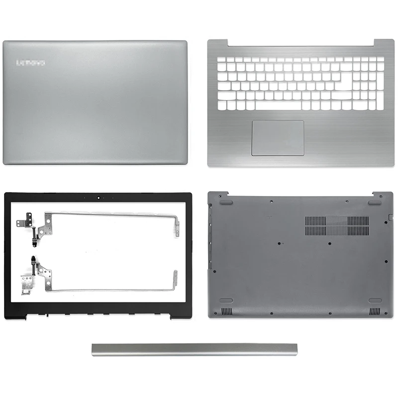 NEW For Lenovo IdeaPad 320-15 320-15ISK 320-15IKB 320-15ABR LCD Back Cover Front bezel Hinges Palmrest/Bottom Case Laptop Silver