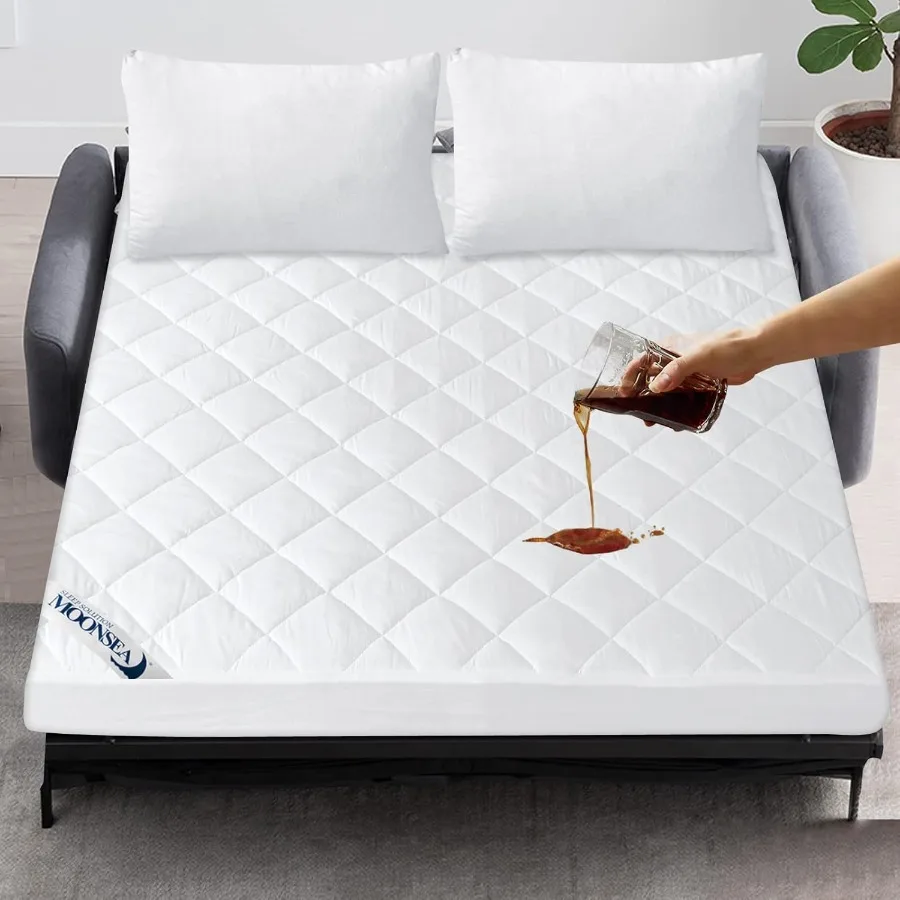 

Waterproof Sofa Bed Mattress Protector Pad Absorbent Queen Sleeper Sofa Mattress Topper Cover Quilted Fitted Mattress Protector