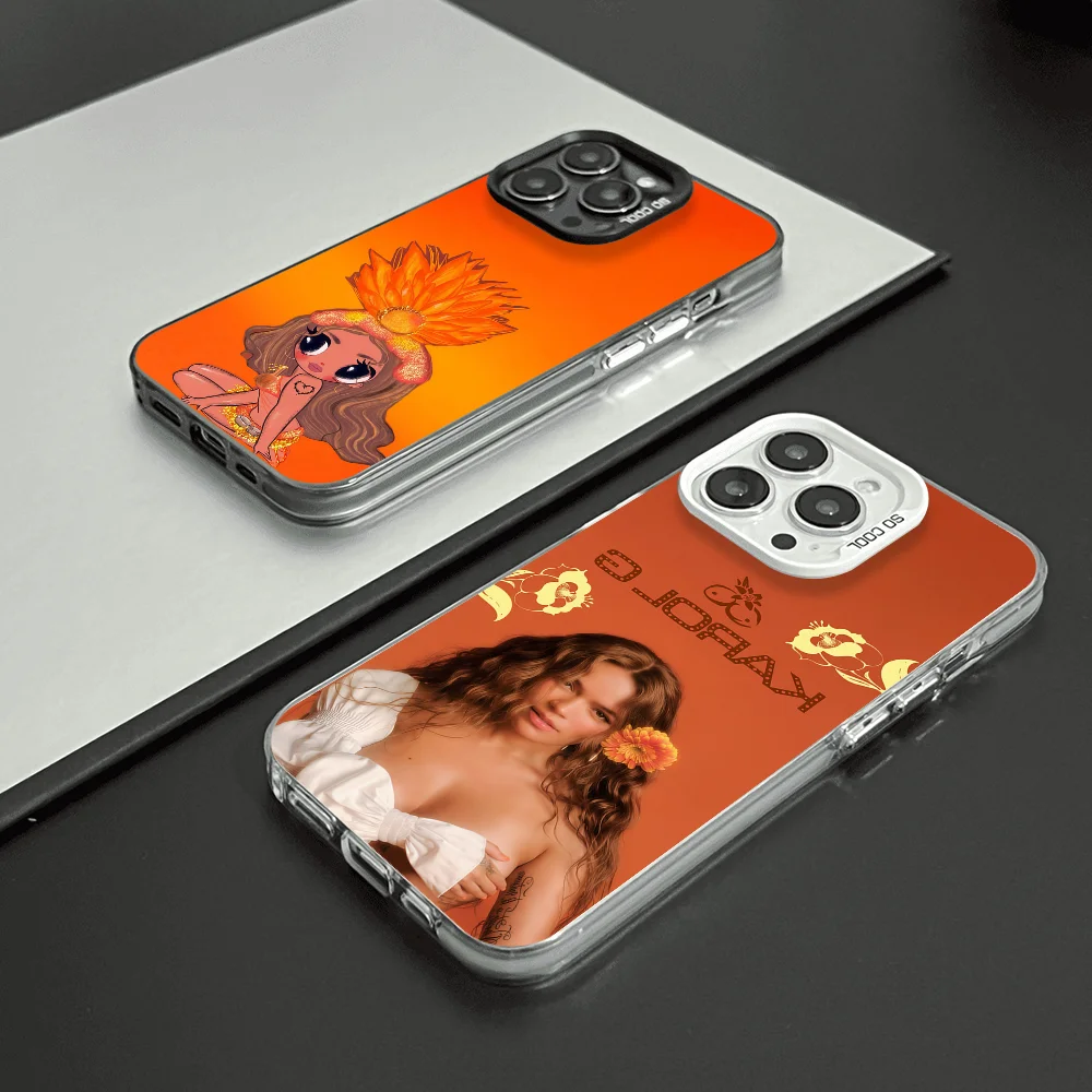 Colombian singer Karol G phone case FUNDA for iPhone 12 11 13 14 15 16 17Max Pro Plus Mini Color Protective Case