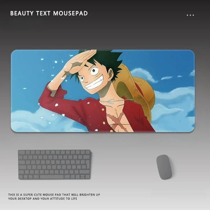 Premium ONE PIECE Leather Mouse Pad Oversized Luffy Roronoa Zoro Boy Animation E-sports Game Student Computer Keyboard Table Mat