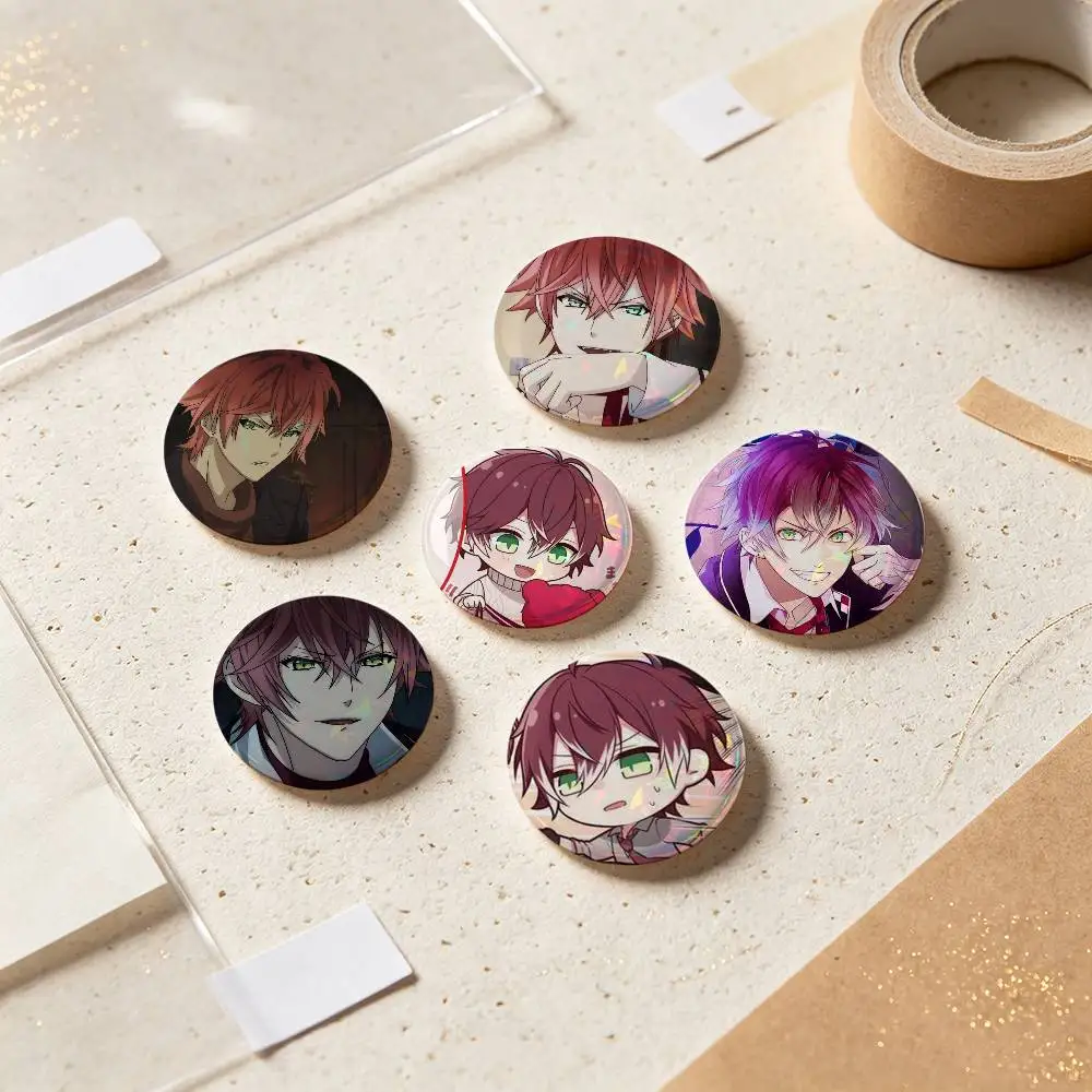 Ayato Sakamaki Anime Figure Badges 25 32 44 58 75 Mm Round Cosplay Pin Bag Decor Fans Collect Friends Gifts Brooch Souvenir
