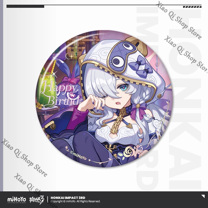 Honkai Impact 3° 2025 Compleanno Celebrazione Serie di immagini squisito distintivo in banda stagnata Theresa Apocalypse ufficiale Regalo autentico