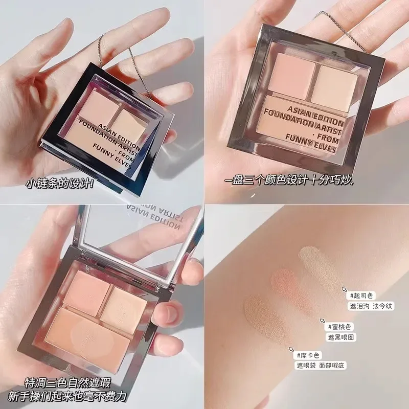 Funny elves Concealer Palette vollständige Abdeckung Creme matt befeuchten verbergen dunkle Augenringe seltene Schönheit Gesicht Basis koreanisches Make-up