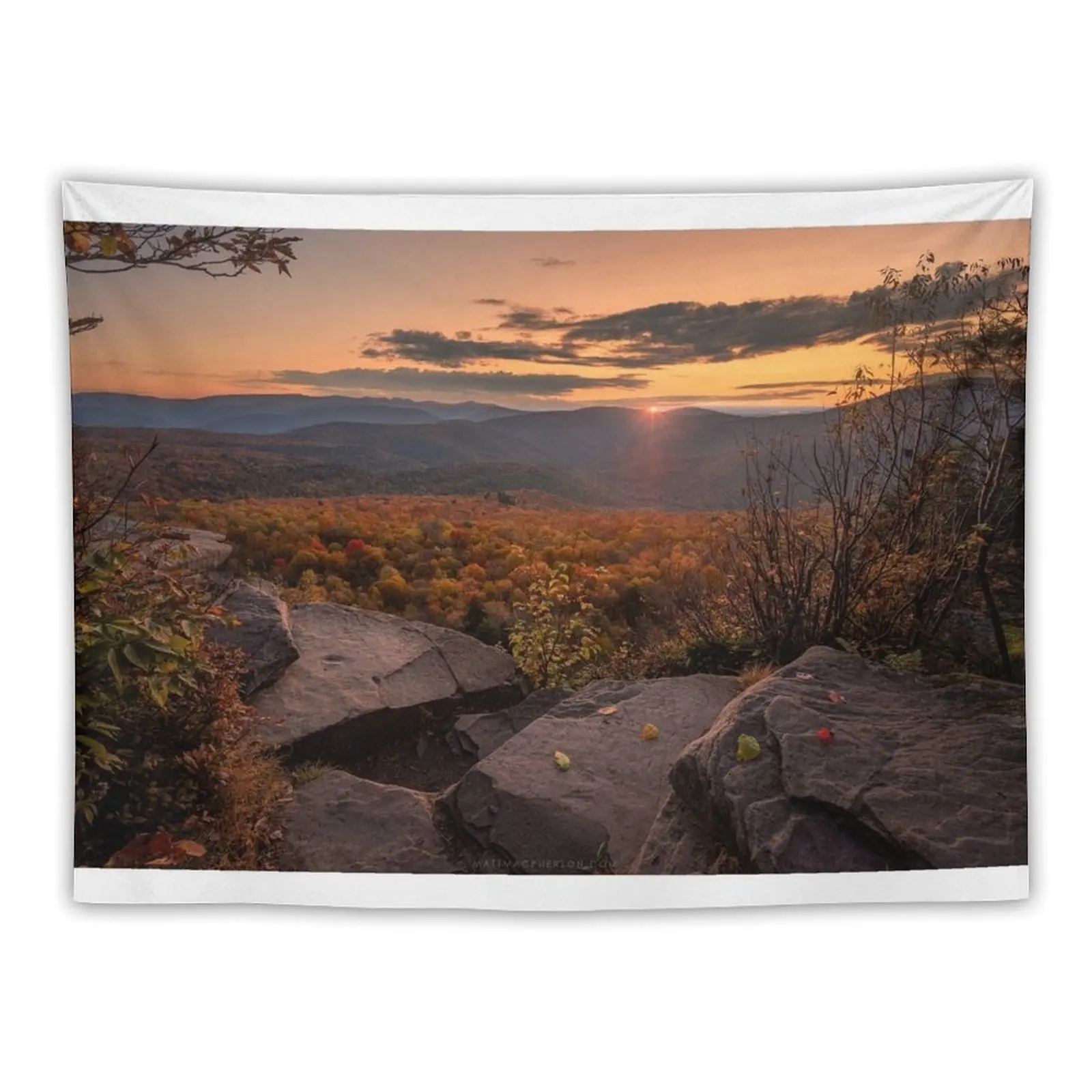 Giant's Ledge in the Catskills, New York. Tapestry Room Decore Aesthetic Hanging Wall Tapestry