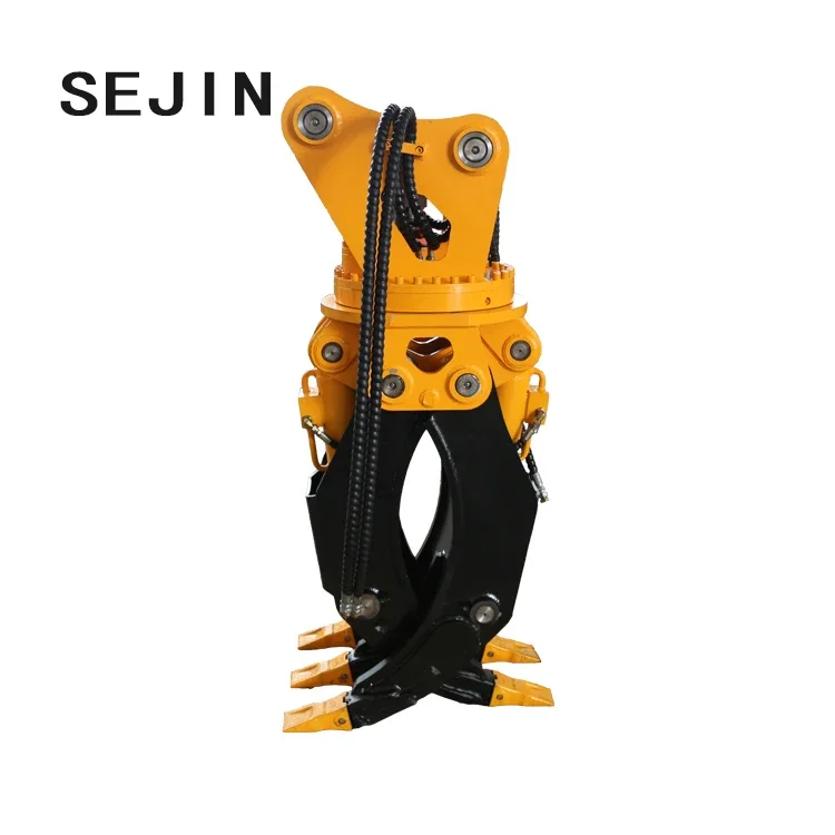 SEJIN06 360 degree rotatable excavator hydraulic grapple