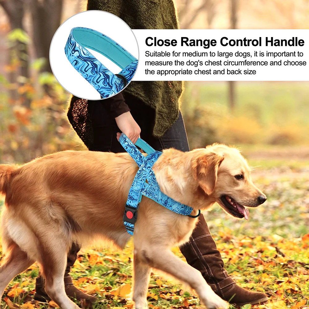 No Pull Dog Harness Adjustable Nylon Vest For Walking Training_voghion.com