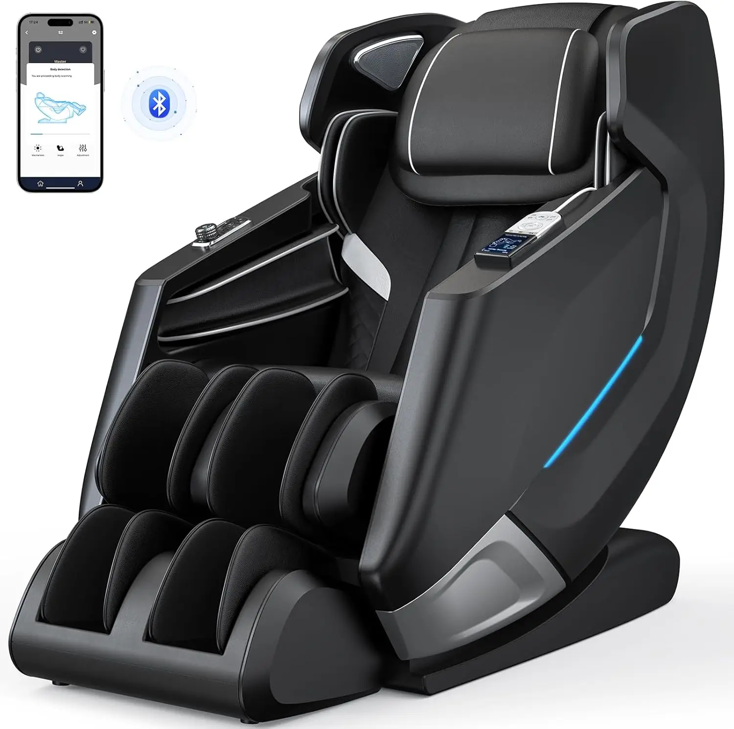 

Massage Chair Full Body, Zero Gravity SL-Track Shiatsu Massage Chair with APP & AI Control, Auto Extendable Footrest, Thai Stret