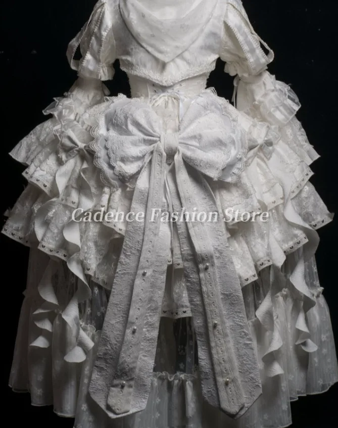 2025 مخصص أسود أبيض الفيكتوري خمر لوليتا مشد بوم بوم قصيرة متوهج كم فساتين لحضور الحفلات الموسيقية القوس القوطية مساء