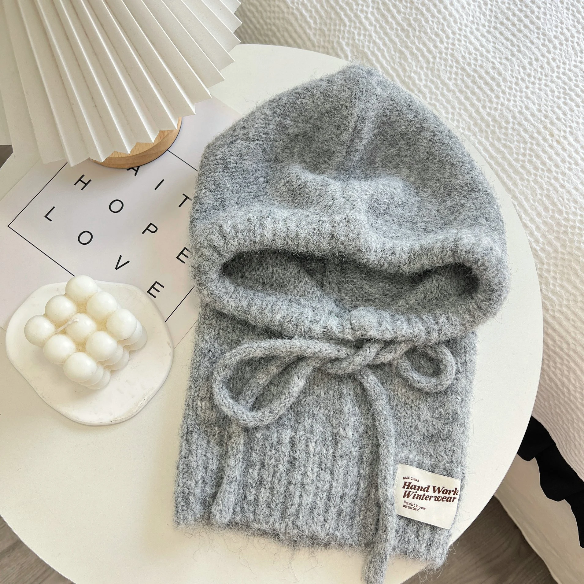 Gestrickte Mützen, Mütze für Männer und Frauen, Winter, warm, Unisex, mit Kapuze, Halsband, Schal, Mütze, Skimütze, kalte Hüte, Sturmhaube, Mützen, Motorhaube – Detail 20