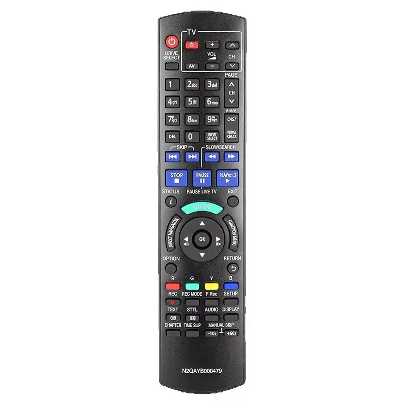 Control Remoto N2QAYB000479 Compatible con Panasonic DVD DMR-XW385 DMR-XW390 DMRXW480 DMRXW380 DMRXW385 DMR-XW380 DMRXW390 DMR-