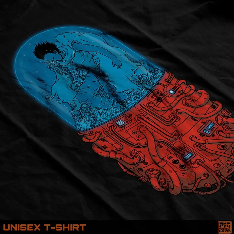 Vintage Cyberpunk Anime - Tetsuo Neo-Tokyo 80's Sci-Fi Movie Unisex T-shirt