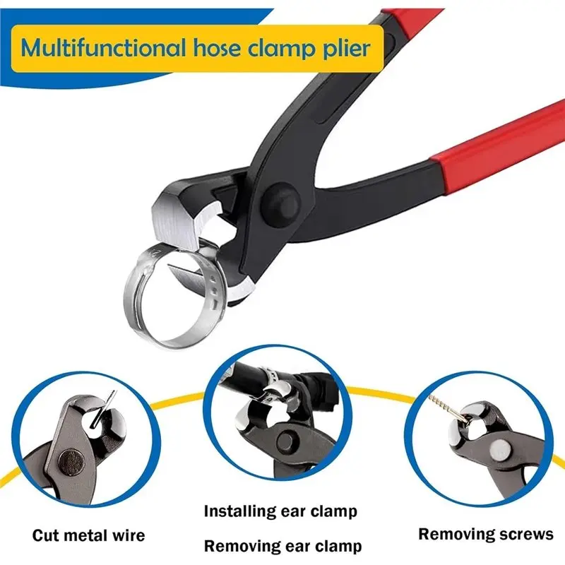 Crimp Hose Clamps 6-28.6Mm, 115Pcs Single Ear Hose Clamps Assortment Kit For Pipe For Auto/For Home Appliance