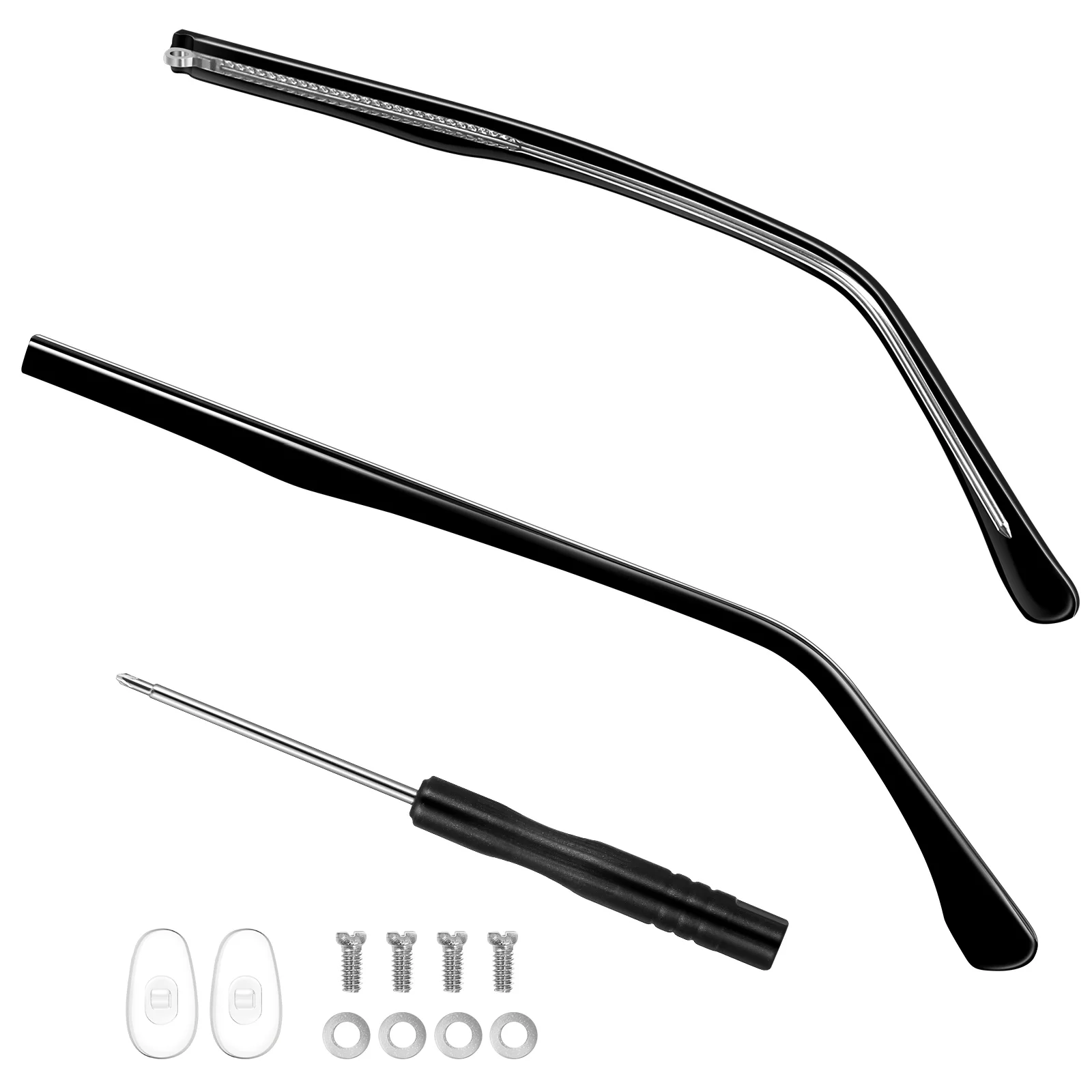 Sunglasses Accessories Metal Eyeglasses Replacements Temples Arm Legs for Arms Repair Black Parts Miss