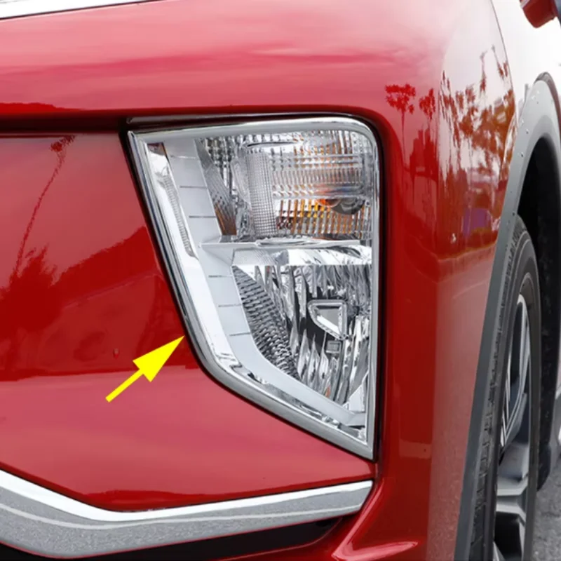 

For Mitsubishi Eclipse Cross 2018 2019 2020 2021 Chrome Front Fog Light Lamp Surrounds Cover Trims