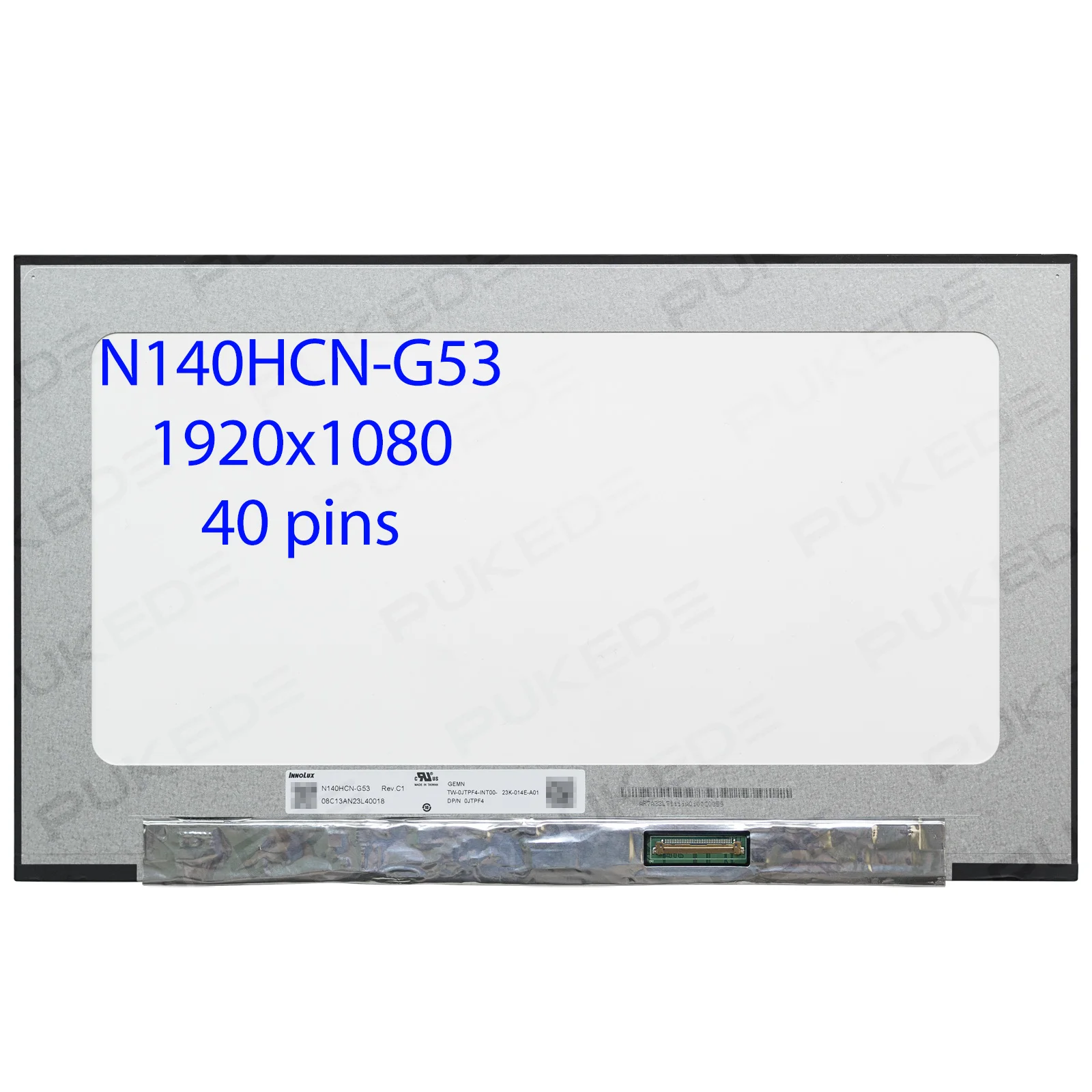 

14.0" Laptop LCD Touch Screen N140HCN-G53 N140HCN-E5C B140HAK03.1 B140HAK02.4 for DELL Latitude 5400 5420 7400 40pin eDP