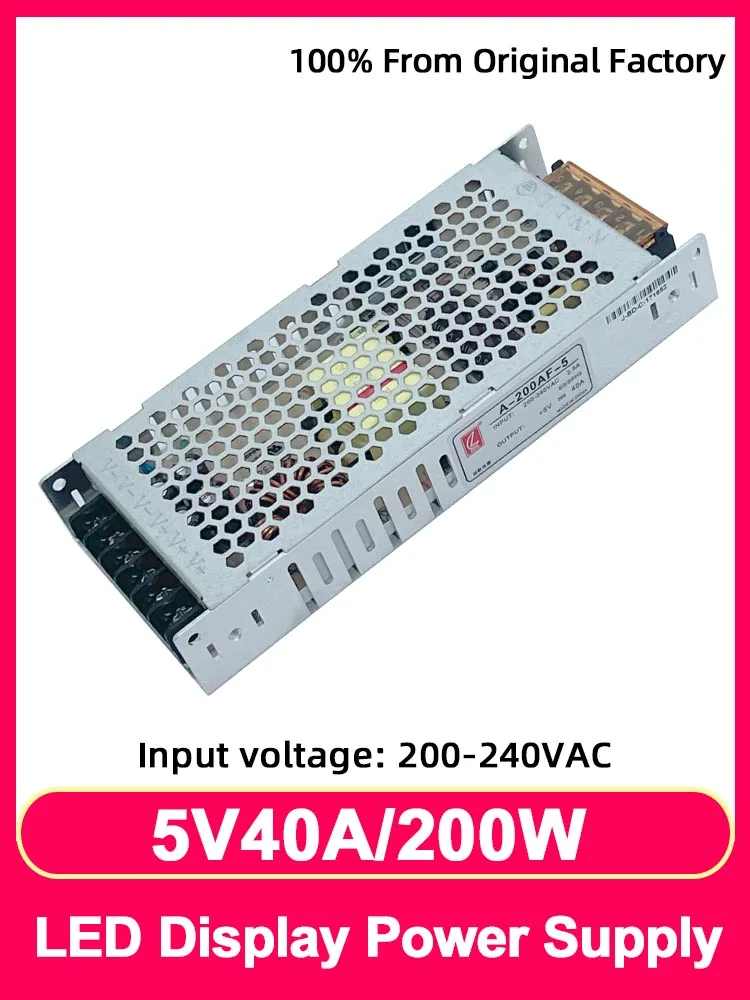 Chuanglian Ultrathin Power Supply A-200AF-5 LED Display 5V 40A 200W Electronic Screen Full Color Large Screen  Power Supply