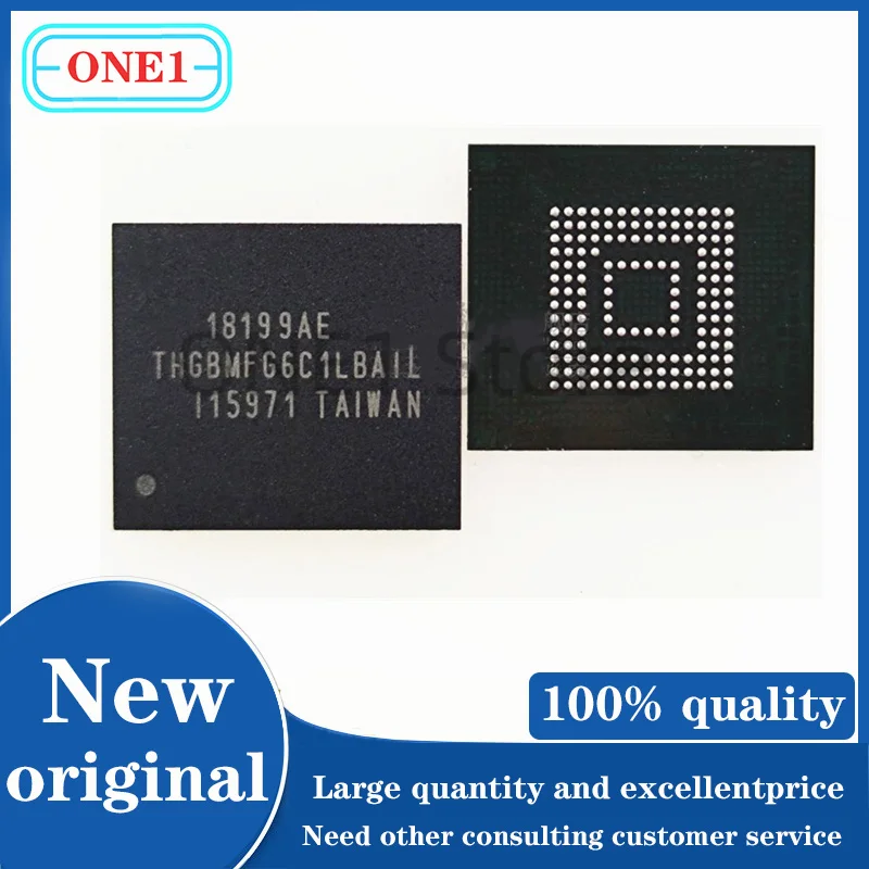 1PCS/lot New original THGBMFG6C1LBAIL 8GB EMMC FBGA153 mobile font memory chip