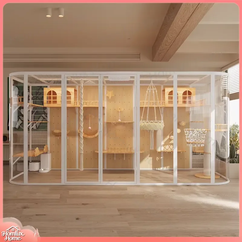Eco Friendly Cat House Indoor Durable Pet Bed with Vent Odorless Wear Resistant Multi Functional Cat Cage Soft Kennel for