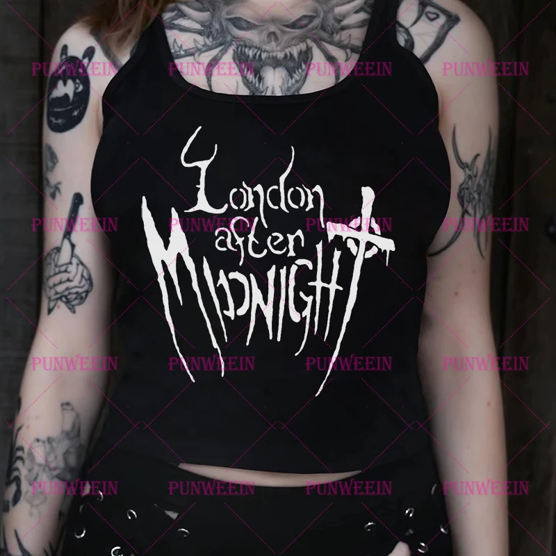 Gothic hemdje crop top vintage korset tank top goth grafische rock hiphop punk Y2k esthetische streetwear grunge emo meisje baby tee