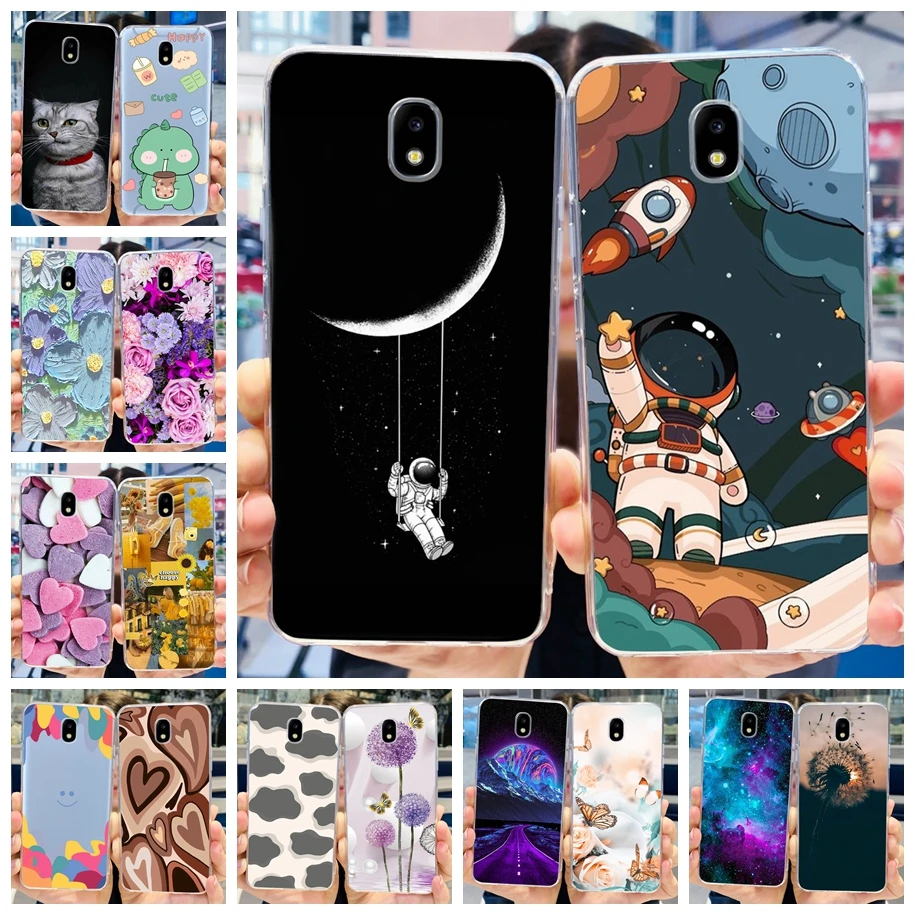 For Samsung Galaxy J7 Pro 2017 J730F Case Lovely Astronaut Silicone Soft Cover For Samsung J3 J5 J7 2017 J7Pro J5Pro J3Pro Coque