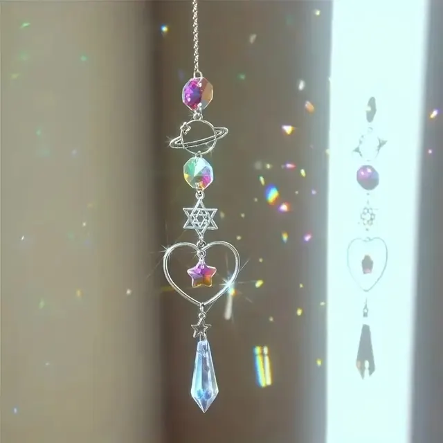 1 Pc Galaxy Star Moon Crystal Wind Chime Pendant for Home Decor Outdoor Garden Suncatcher Holiday Party Supplies 2 1 Pc Galaxy Star Moon Crystal Wind Chime Pendant for Home Decor Outdoor Garden Suncatcher Holiday Party Supplies 2