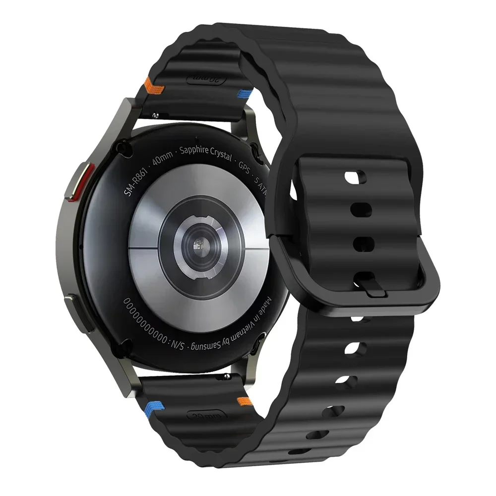 22 mm 20 mm Uhrenarmband für Huami Amazfit BALANCE Band GTR 4 2 2E GTR3 Pro/GTS 4/2 Mini GTS 3/Bip 3 Pro U S Silikon-Wellenarmband – Detail 18