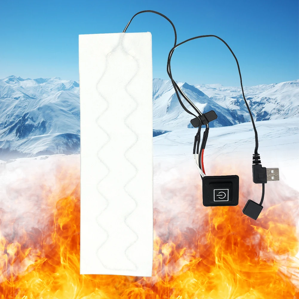 USB لوحة تسخين كهربائي USB سترة تسخين كهربائي لوحة التدفئة مقاوم للماء 3 مستويات درجة الحرارة دفئا أداة منصات الحرارية في الهواء الطلق #3