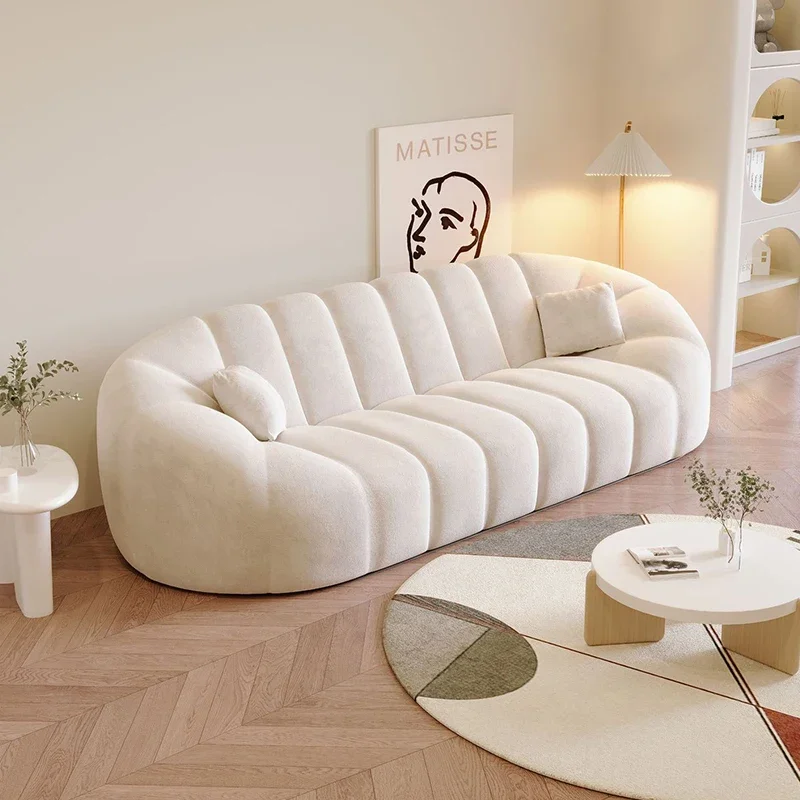 Cream simple shell sofa modern living room furniture sofa high quality new design home sofa