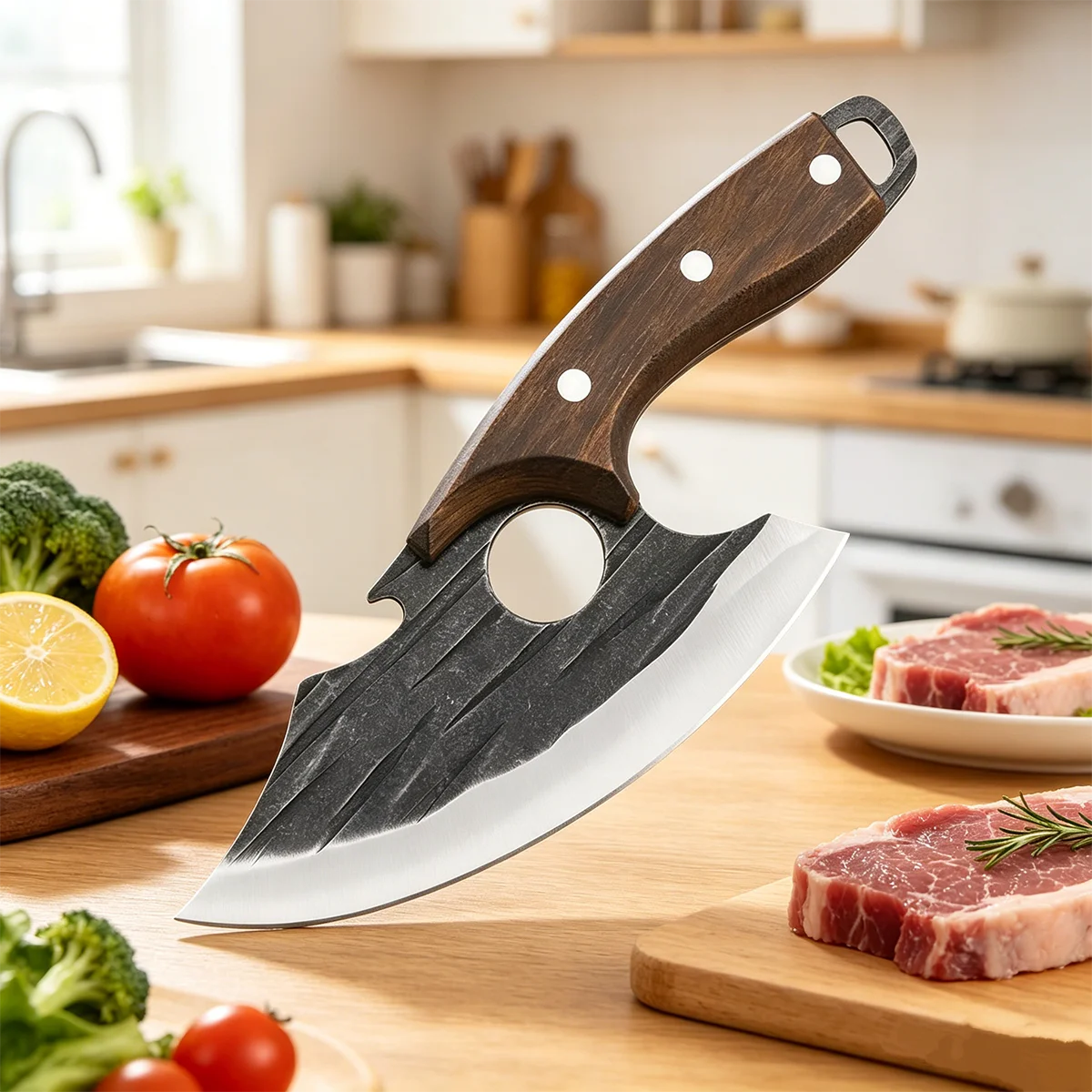 Faca Profissional para Desossar Peixe, Ferramenta Multifuncional de Cozinha para Frutos do Mar, Carneiro, Processamento Aquático e Culinária, Cutelo para Carne