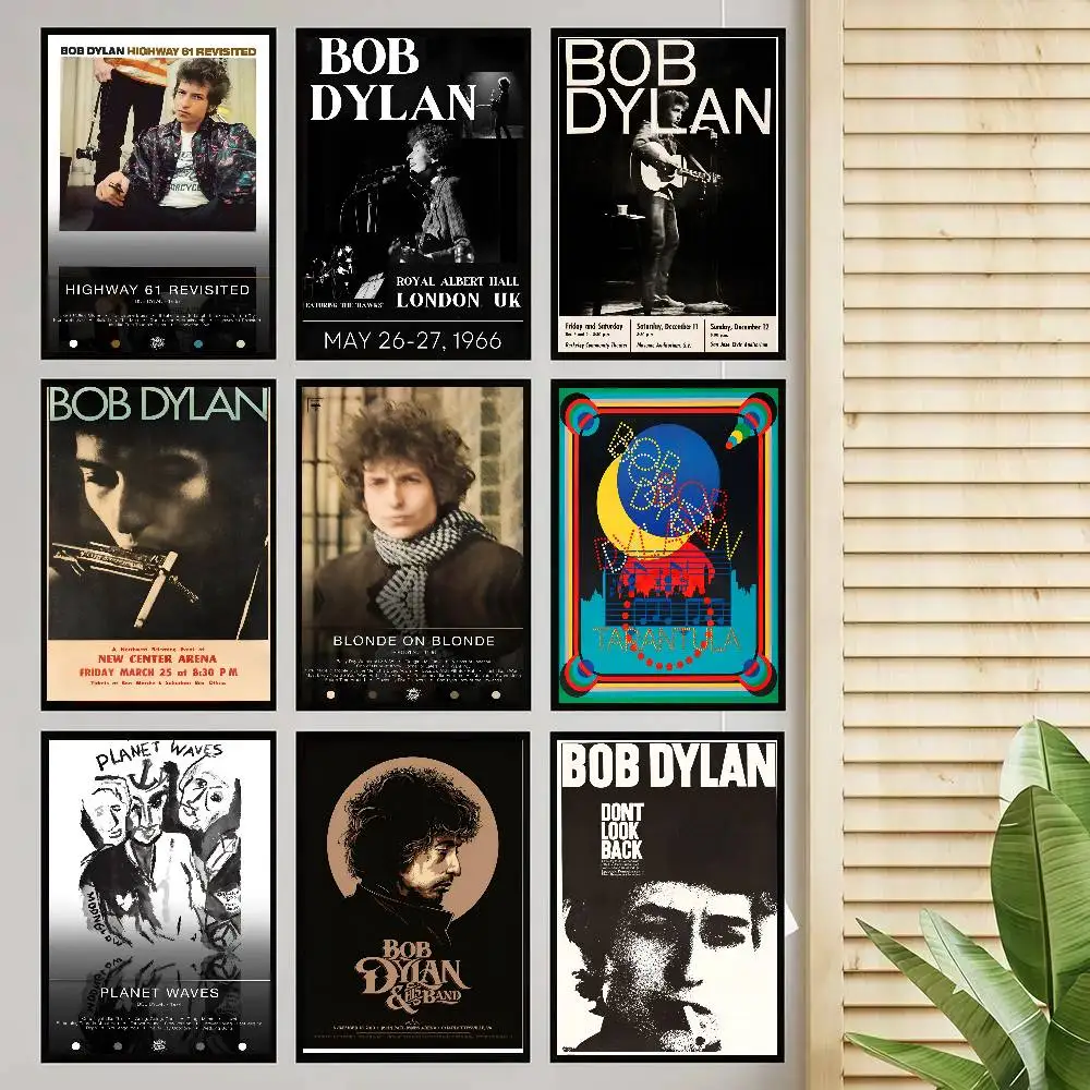 Bob Dylan Music Poster Self-adhesive Art Room Entrance Restaurant Wall Decor Art Painting
