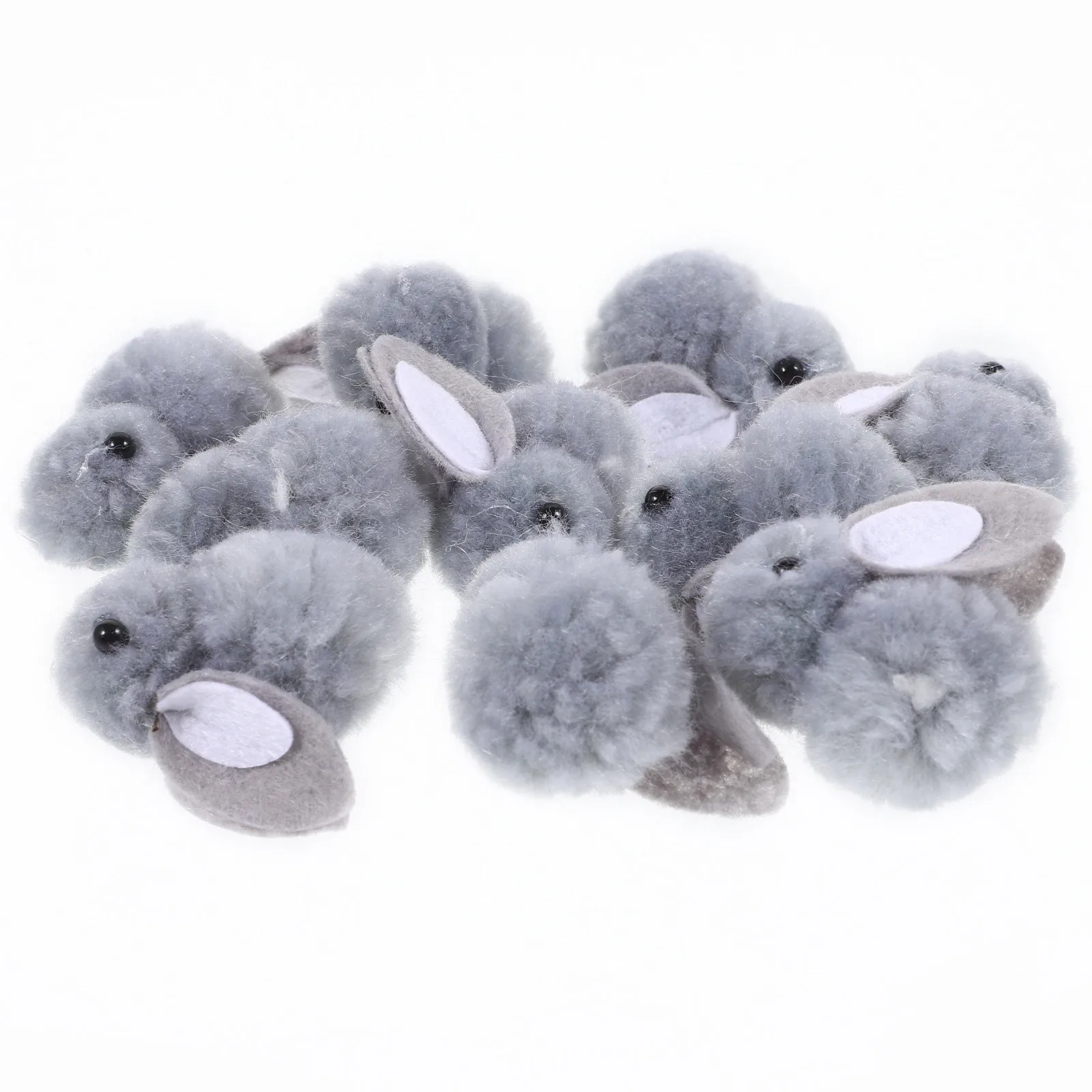 

10Pcs Mini Rabbit Small Soft Bunny 4Cm DIY Ornament for Clothes Hats Scarves Headband Garment Accessories Mini Rabbit