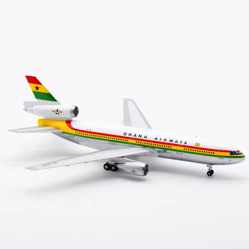 Diecast Inflight 1:200 Scale Aircraft Model Alloy Ghana Air McDonnell Road DC-10-30 9G-ANA Polished Pendulum Collection Souvenir