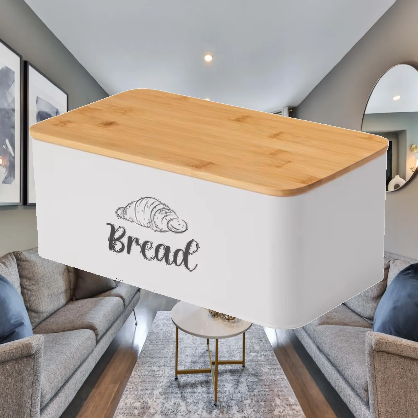 Bread Box Bread Keeper Versatile Gifts for Kitchen Countertop Sturdy Kitchenware for Farmhouse Bakery Pantry Donuts Cookies