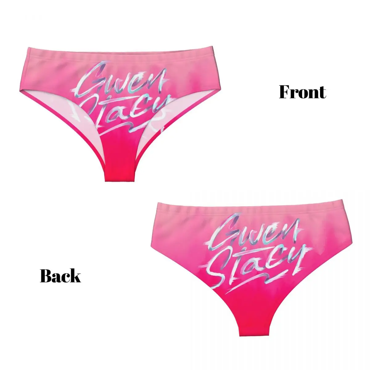 커스텀 그웬 만화 코믹 팀 스파이더 이름 브리프 팬티 여성용 통기성 스파이더 속옷