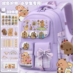 Kapibara schoolbag 2024 new school backpack beautiful school backpack to send 33 sets