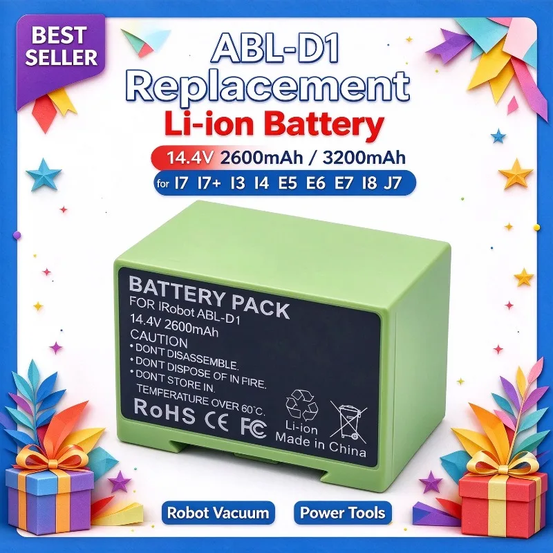 ABL-D1 14.4V 2600mAh/3200mAh Replacement Li-ion Battery for IRobot Roomba I7 I7+ I3 I4 E5 E6 E7 I8 J7 Robot Vacuum Power Tools
