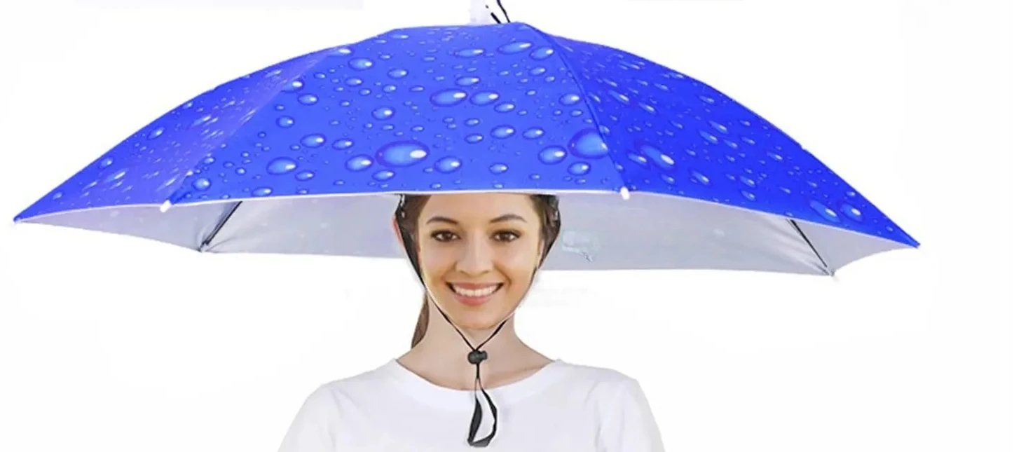 Rain Umbrella Hat Foldable Sun Shade Cap