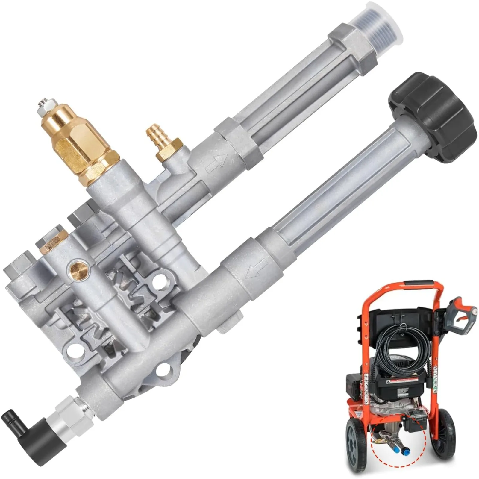 For Pressure Washer Pump Head Assy, Compatible with AR42940 AR Pump-SRMW2.2G26/ RMW2.2G24 Pump Head AR42518 Replacement Kit