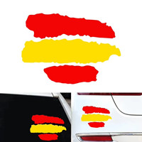 Premium Creative Spain Flag Stickers Waterproof Reflective Graphics Decals for Car Truck Bicycle Motorcycle Helmet Refrigerator